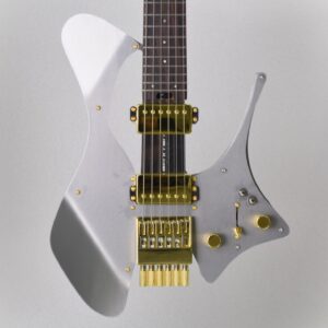 Pearson Omega 6 Standard - 25.5" Straight Fret - Gold - HH - Raw Aluminum