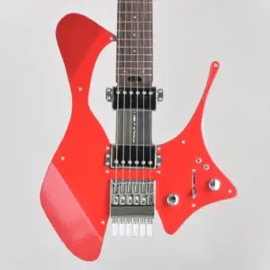 Pearson Omega 6 Standard - 25.5" Straight Fret- Flame Red- Chrome - HH